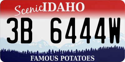 ID license plate 3B6444W