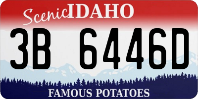 ID license plate 3B6446D