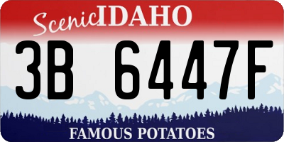 ID license plate 3B6447F