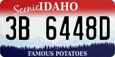 ID license plate 3B6448D
