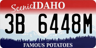 ID license plate 3B6448M