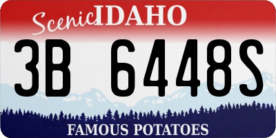 ID license plate 3B6448S