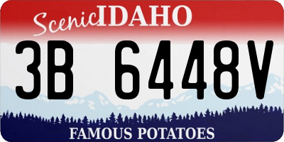 ID license plate 3B6448V