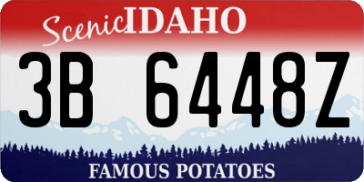 ID license plate 3B6448Z