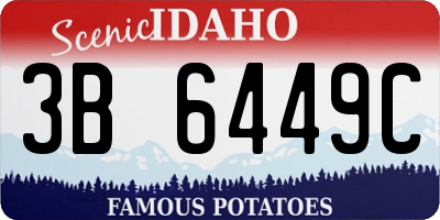 ID license plate 3B6449C