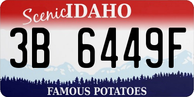 ID license plate 3B6449F
