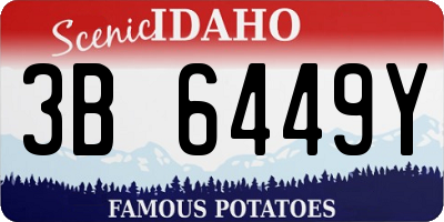 ID license plate 3B6449Y