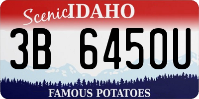 ID license plate 3B6450U
