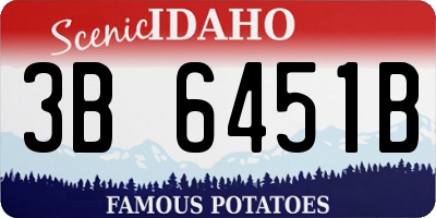 ID license plate 3B6451B