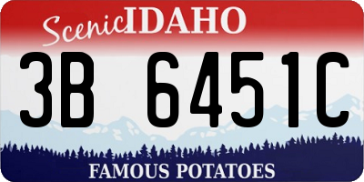 ID license plate 3B6451C