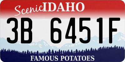 ID license plate 3B6451F