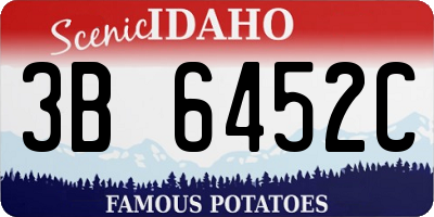ID license plate 3B6452C
