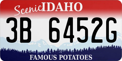 ID license plate 3B6452G