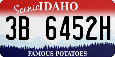 ID license plate 3B6452H