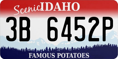 ID license plate 3B6452P