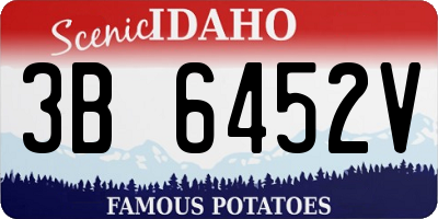 ID license plate 3B6452V