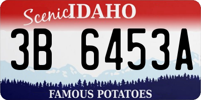 ID license plate 3B6453A