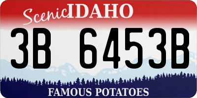 ID license plate 3B6453B