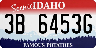 ID license plate 3B6453G