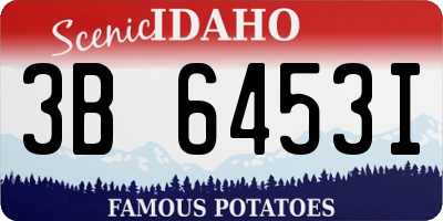 ID license plate 3B6453I