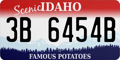 ID license plate 3B6454B