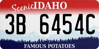 ID license plate 3B6454C