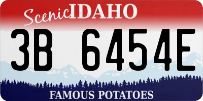 ID license plate 3B6454E
