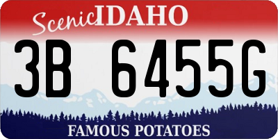 ID license plate 3B6455G