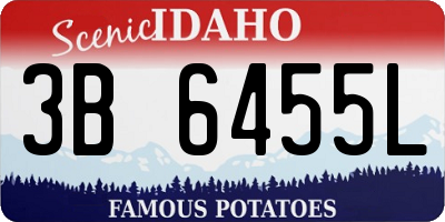 ID license plate 3B6455L