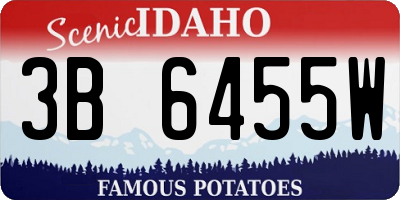 ID license plate 3B6455W