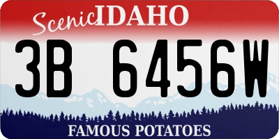 ID license plate 3B6456W