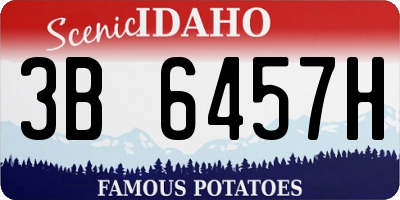 ID license plate 3B6457H