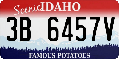 ID license plate 3B6457V