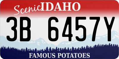 ID license plate 3B6457Y