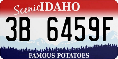 ID license plate 3B6459F