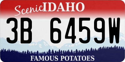 ID license plate 3B6459W