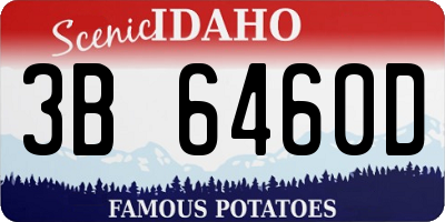 ID license plate 3B6460D