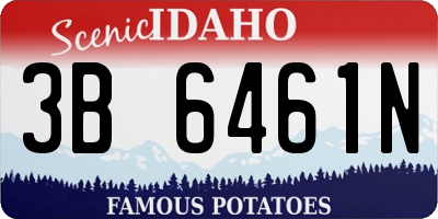 ID license plate 3B6461N