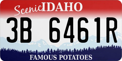 ID license plate 3B6461R
