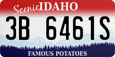 ID license plate 3B6461S