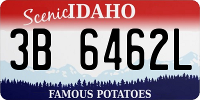 ID license plate 3B6462L