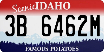 ID license plate 3B6462M
