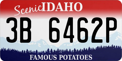 ID license plate 3B6462P