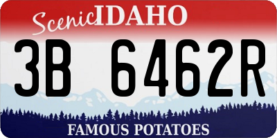ID license plate 3B6462R