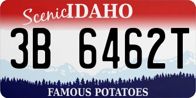 ID license plate 3B6462T