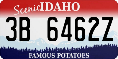 ID license plate 3B6462Z