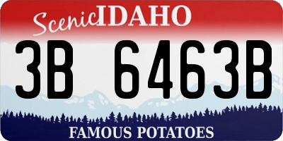 ID license plate 3B6463B