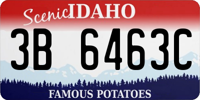 ID license plate 3B6463C