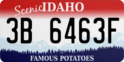 ID license plate 3B6463F