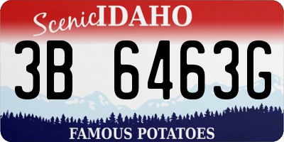 ID license plate 3B6463G